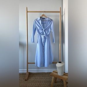 Zara Tie Front Stripe Dress